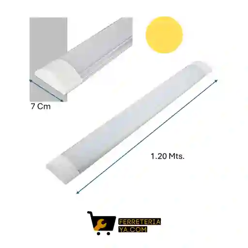Lampara Led 2x18w 3.000 K 1.2mts Cálida