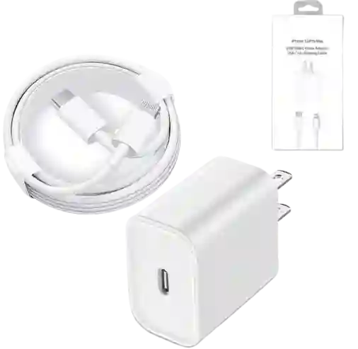 Adaptador Iphone Carga Rapida 25w + Cable Generico