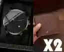 Combo Reloj Hombre Geneva Negro + Billetera Marron