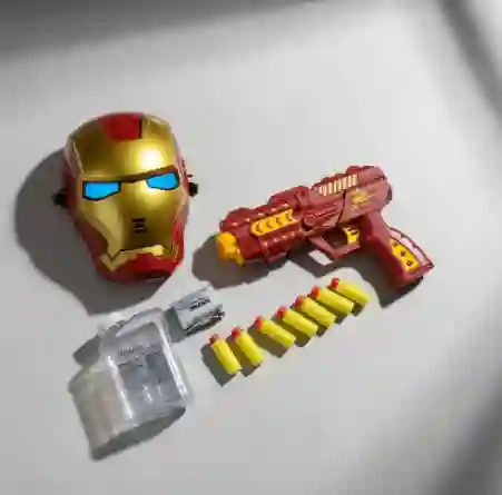 Pistola De Juguete Dardos E Hidrogel Personaje Iron Man Avengers.