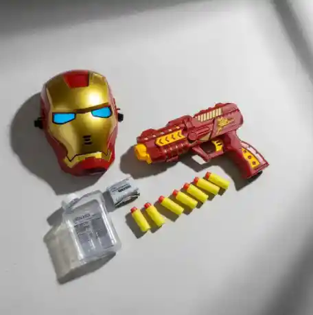 Pistola De Juguete Dardos E Hidrogel Personaje Iron Man Avengers.