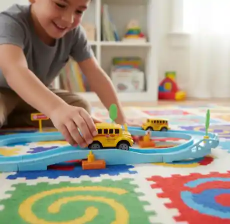 Pista Bus Escolar Con Sensor.