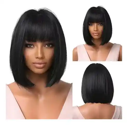 Peluca Negra Corta