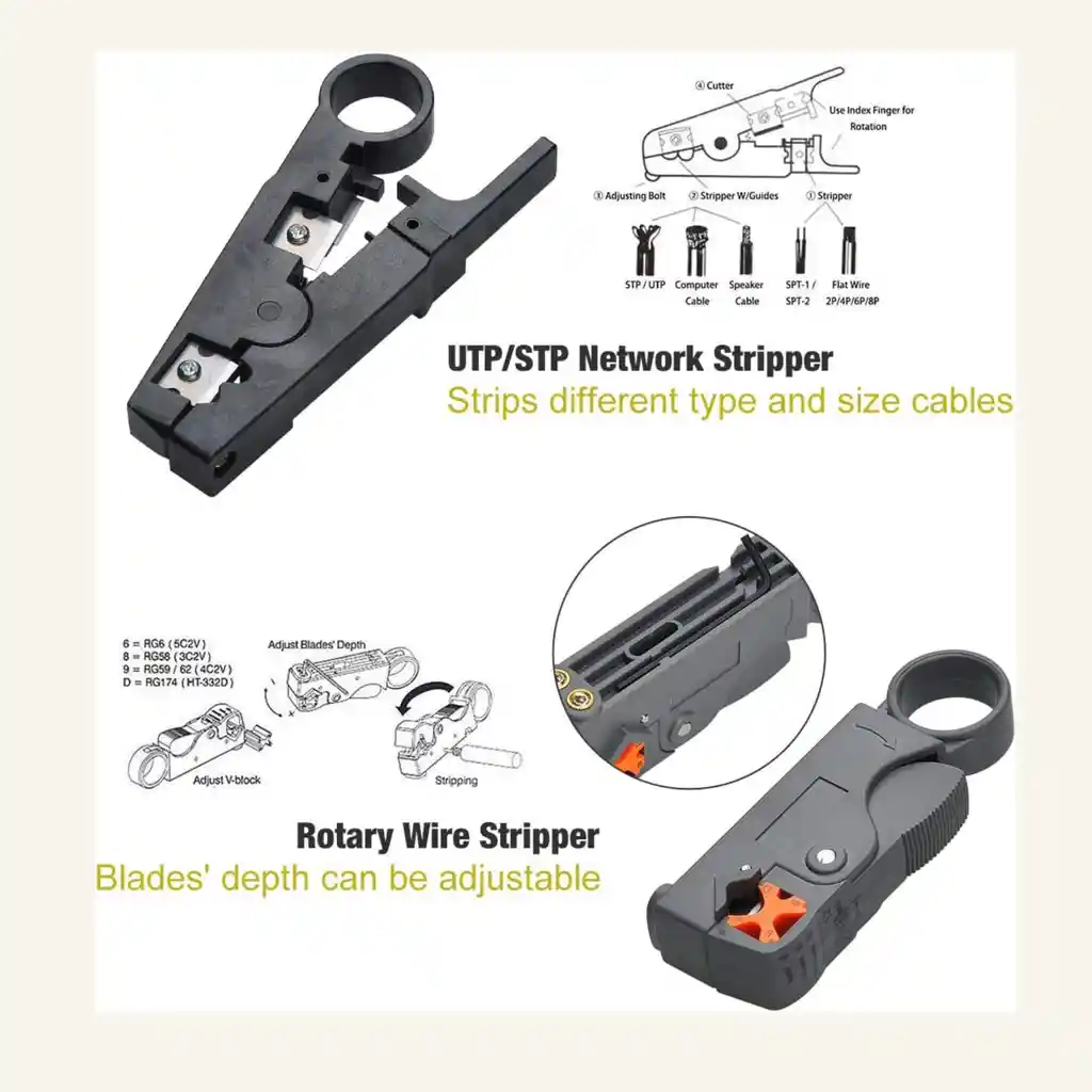 Kit De Herramientas De Red Profesional | Probador Kd-1 Utp