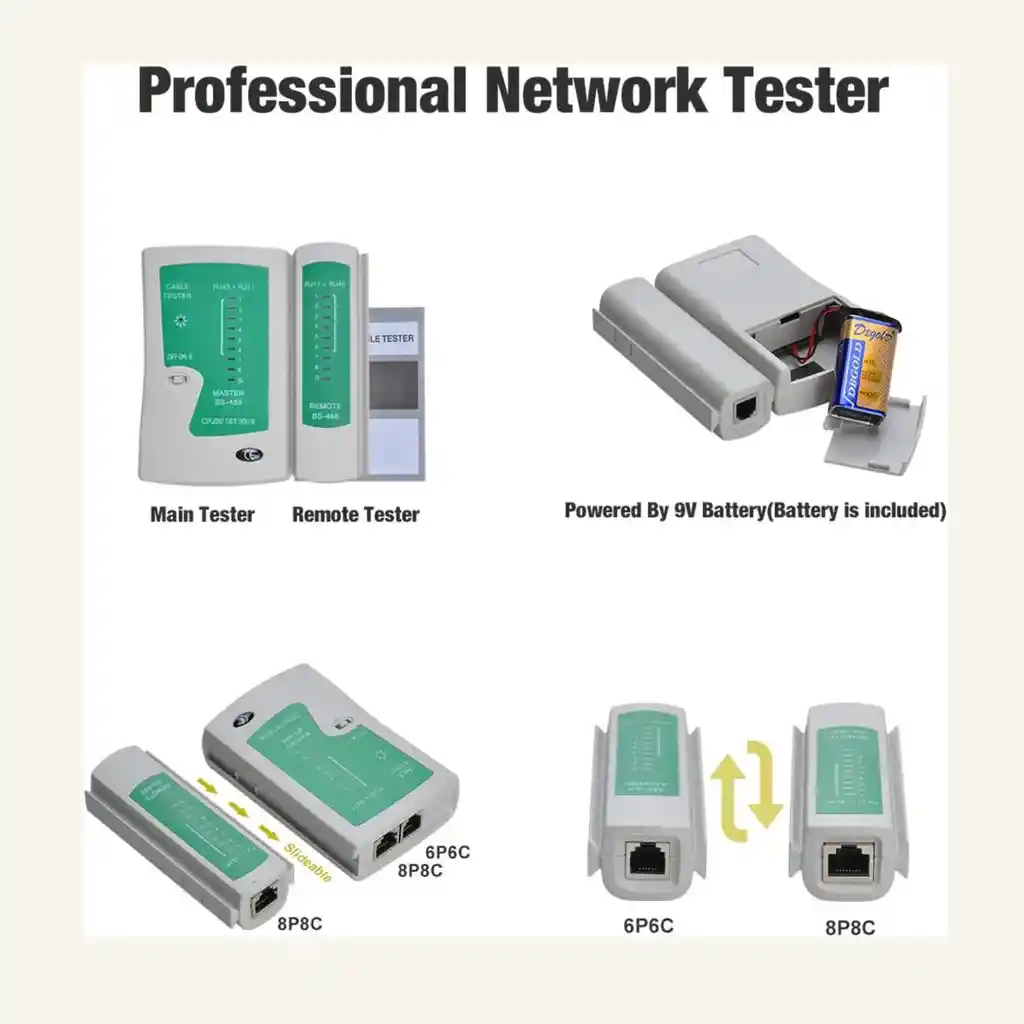 Kit De Herramientas De Red Profesional | Probador Kd-1 Utp