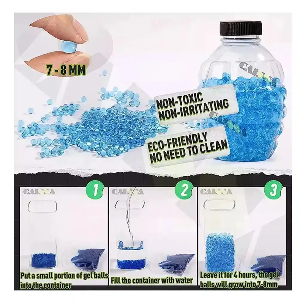 Juguete Pistola Ak.47 Arma Automatica Hidrogel Sencilla