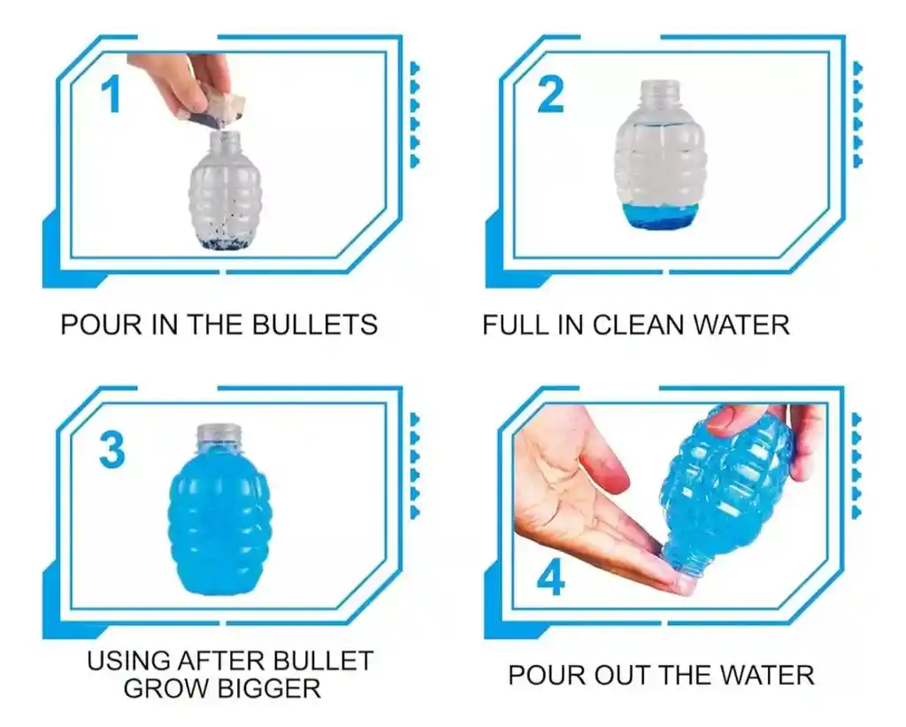 Juguete Pistola Ak.47 Arma Automatica Hidrogel Sencilla
