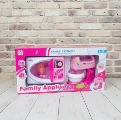 Set Electrodomésticos Cocina De Juguete / Horno Y Maquina Batidora.