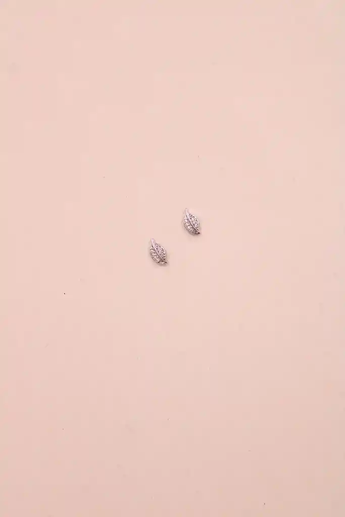 Topo Hoja Plateado Rodio