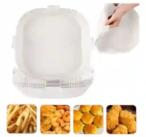 Moldes Antigrasa Freidora De Aire 4.5 L En Adelante Pack X50 (blanco)