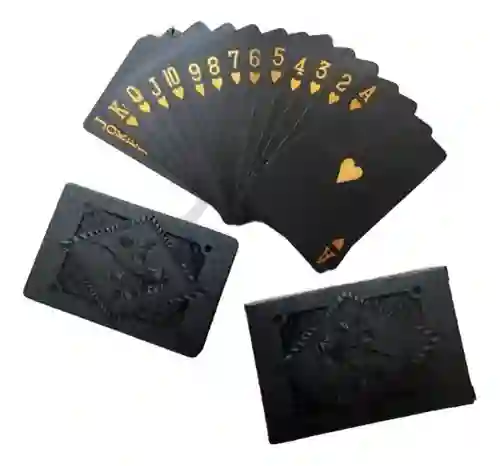 Cartas Baraja De Poker Cartas Negras De Lujo Ultra Fino Generica