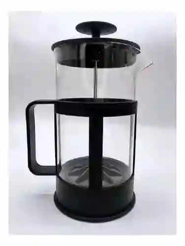 Prensa Francesa Negra Cafetera Vidrio 350ml Filtro Acero Inoxidable