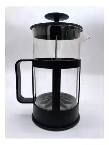 Prensa Francesa Negra Cafetera Vidrio 350ml Filtro Acero Inoxidable