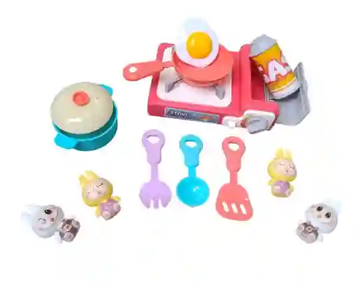 Juego De Cocinita Figuras Labubu Para Niñ@ En Bolsita