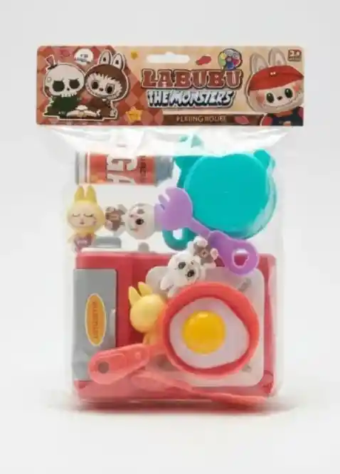 Juego De Cocinita Figuras Labubu Para Niñ@ En Bolsita