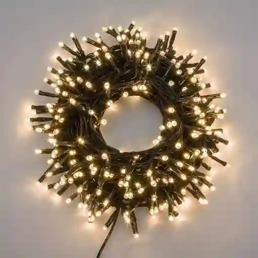 Extensión De 200 Luces Led Lineal Cable Verde Luz Calida, Multicolor O Blanca