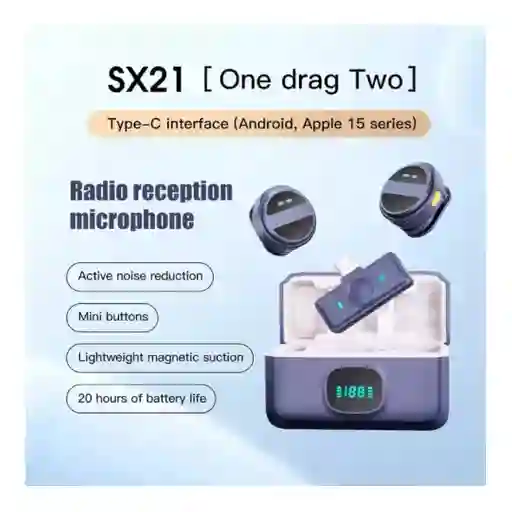 Micrófono De Solapa Type C + Adaptador Otg Para Iphone Sx21