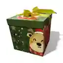 Caja Con Tapa Con Diseño Navideño Para Regalo De Navidad 15 X 15 X 15 Cm