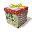 Caja Con Tapa Con Diseño Navideño Para Regalo De Navidad 15 X 15 X 15 Cm