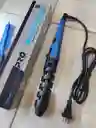 Pinza Rizador Encrespador Ondulador Electrico Para Cabello Nano Titanium Pro + Peinilla Azul