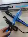 Pinza Rizador Encrespador Ondulador Electrico Para Cabello Nano Titanium Pro + Peinilla Azul