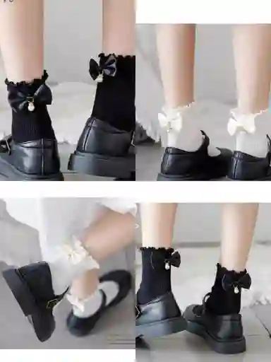 Media Coquete Con Dije Y Perla Surtida