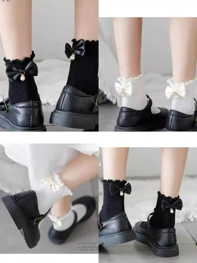 Media Coquete Con Dije Y Perla Surtida