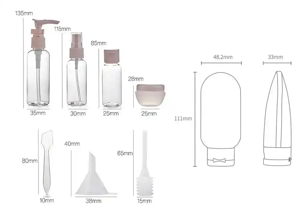 Kit Viajero Tarritos Envases Reutilizables