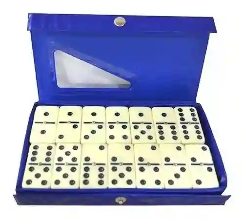 Domino Tradicional 28 Piezas Doble 6 Mediano Estuche Sobre