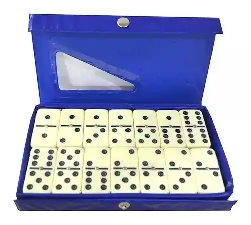 Domino Tradicional 28 Piezas Doble 6 Mediano Estuche Sobre
