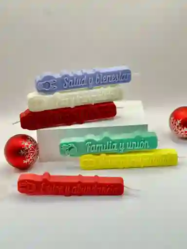 Velas Navideñas Colores - Cera De Soya