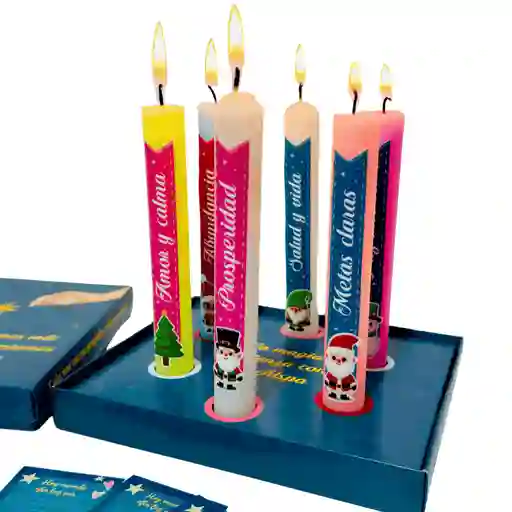 Velitas Con Deseos Para Navidad Surtidas