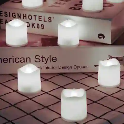 Vela Luz Led Pequeña X6 Decorativa