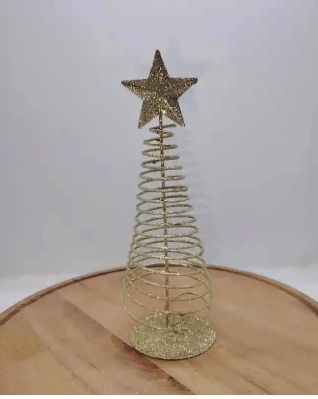 Arbolito Pequeño Metal Con Detalles Dorados
