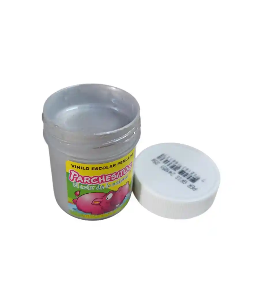 Pintura Vinilo Parchesitos Color Perlado Plata X Unidad 33g Pinturas Vinilos
