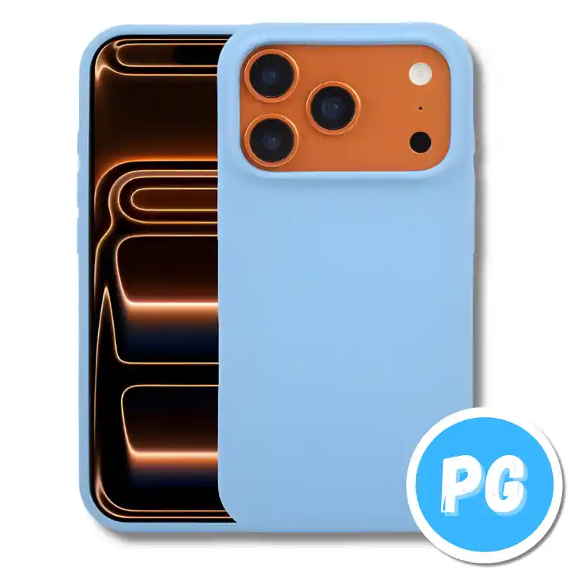Estuche Silicona Azul Claro Para Iphone 17 Pro Max