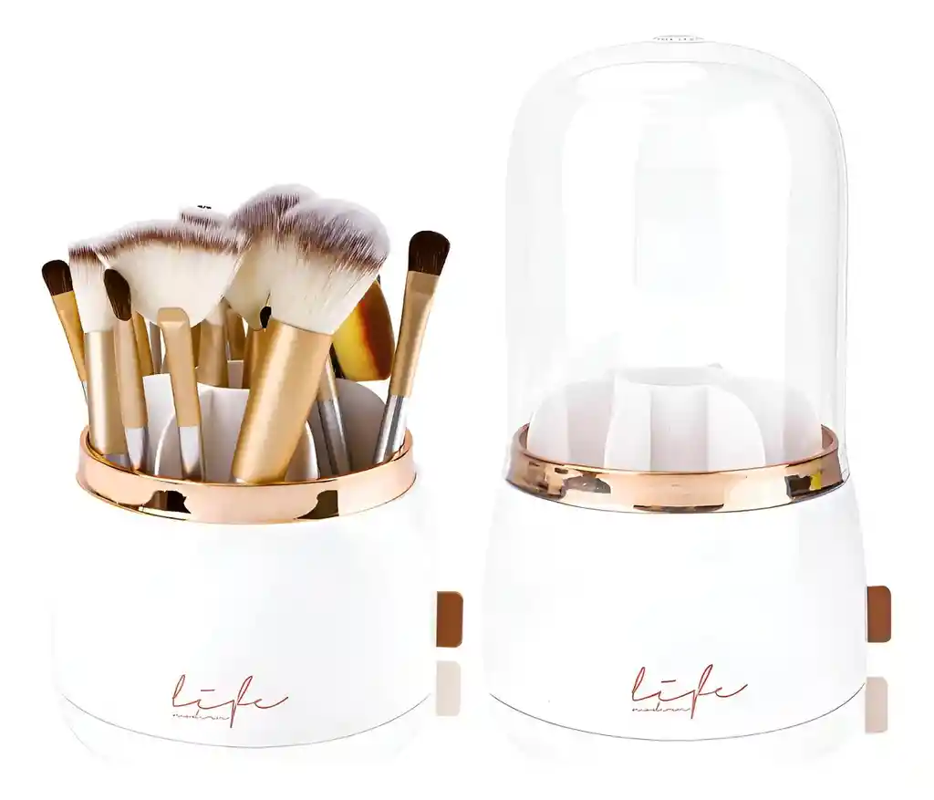 Organizador Maquillaje Giratorio 360° Brochas Almacena