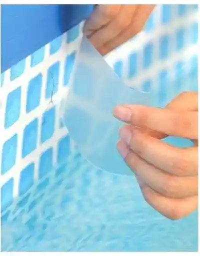 Kit X6 Parches Intex Para Reparar Colchones Inflables Piscinas Trasparente