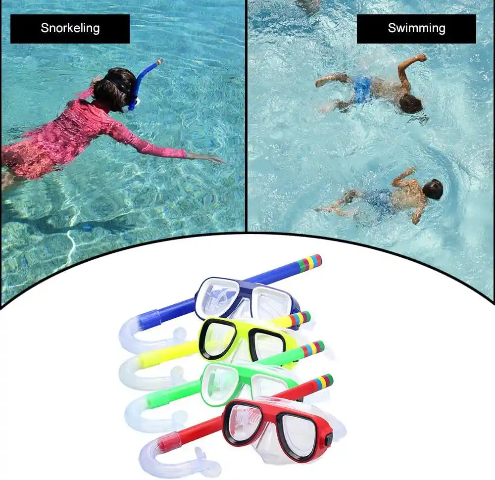 Snorkel Y Careta Gafas De Natación, Máscara De Buceo Piscinas Mar
