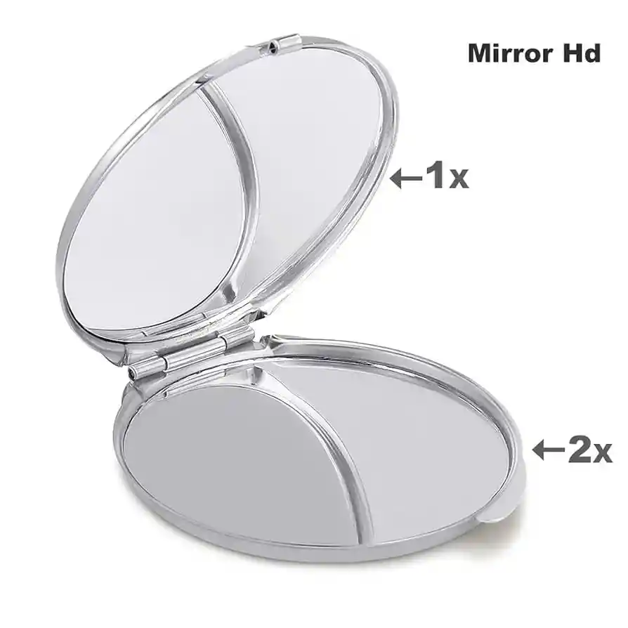 Espejo X2 Doble Mini Cosmetiquera Bolso Cartera Aumento