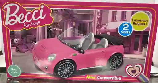 Carro Mini Convertible Con Muñeca Barby