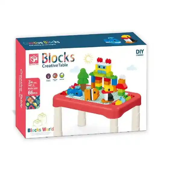 Mesa Bloques Creativos 66pzs