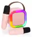 Kit Parlante Y 2 Micrófono Karaoke Para Niños Bluetooth Led