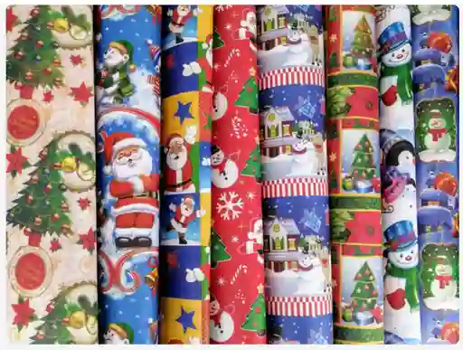 Paquete De 12 Pliegos De Papel Navideño