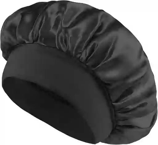 Gorro De Satín Para Dormir Color Negro