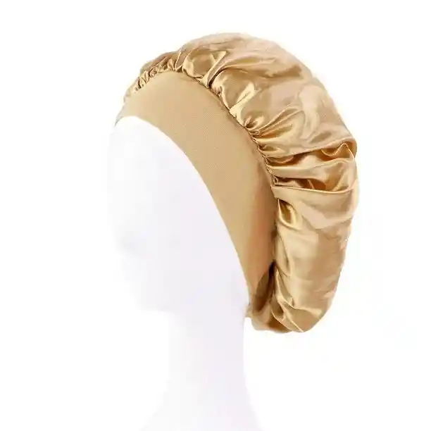 Gorro De Satín Para Dormir Color Dorado