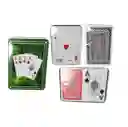 Juego Poker Baraja Juego Cartas Estuche Metalico