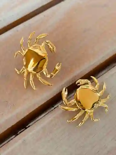 Aretes Cangrejo Dorados
