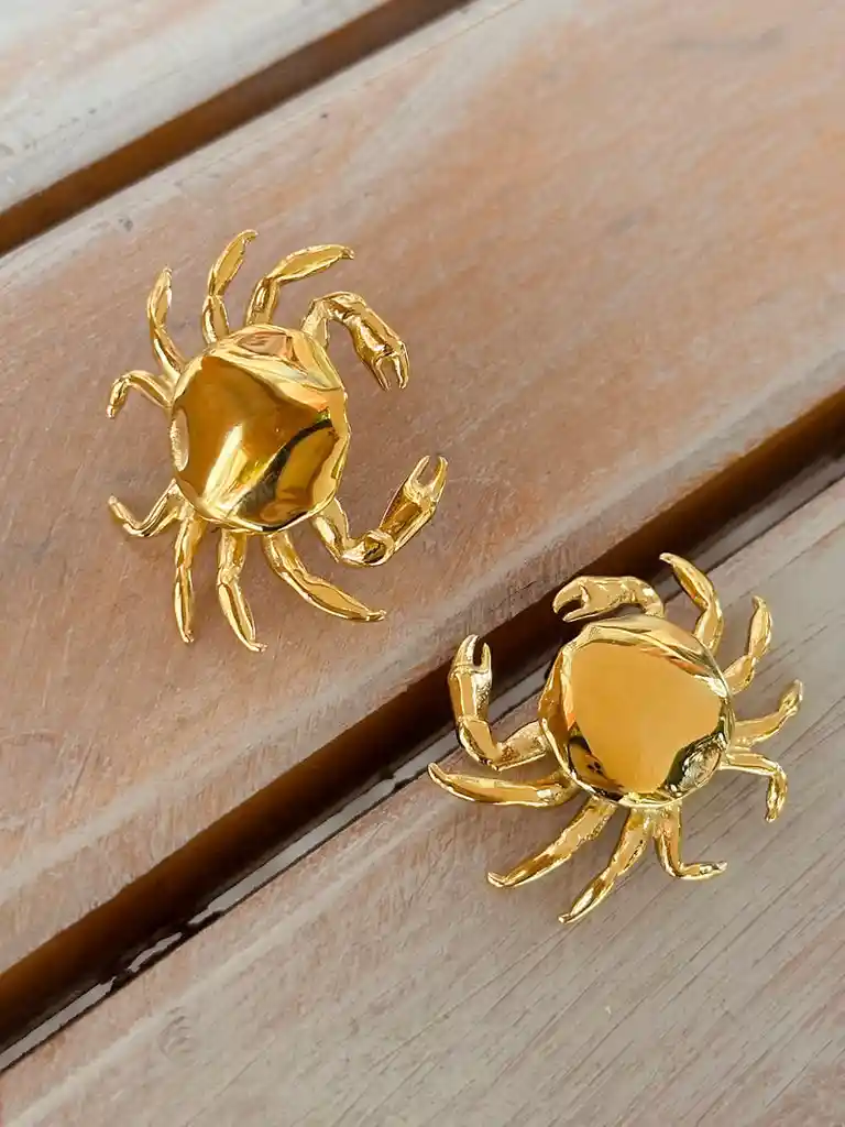 Aretes Cangrejo Dorados