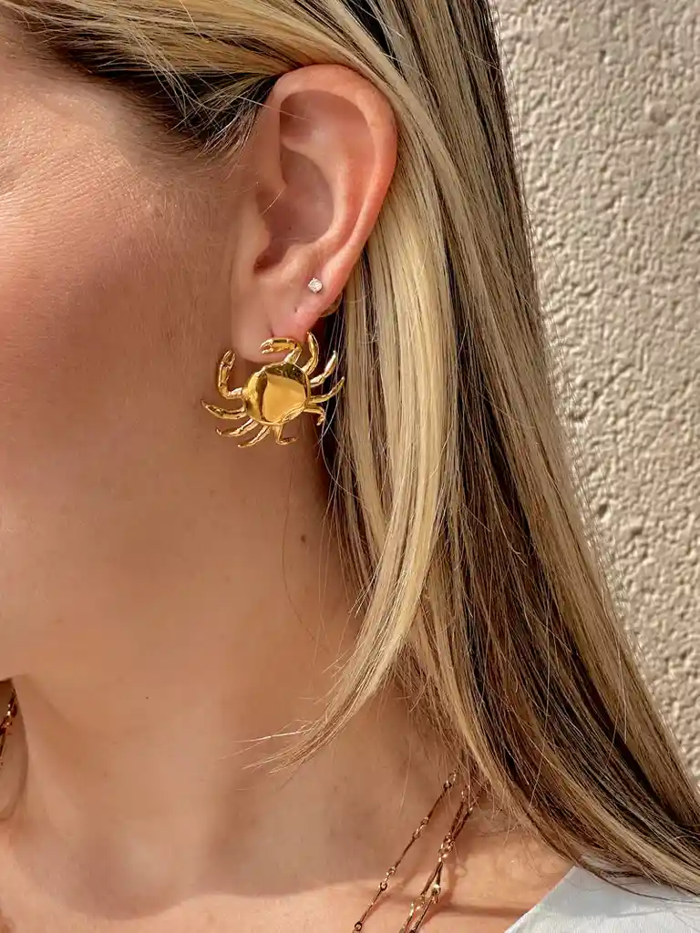 Aretes Cangrejo Dorados